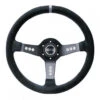 Sparco L777 Steering Wheel (63 Mm Dish), Black Suede, Black Spokes