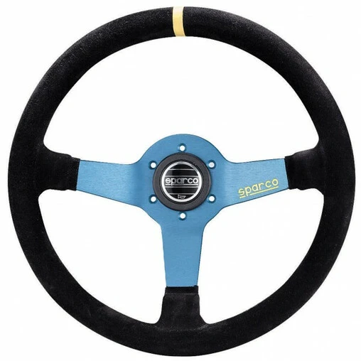 Sparco L550 Steering Wheel (63 Mm Dish), Black Suede, Aluminium Spokes 3 Sparco L550 Steering Wheel (63 Mm Dish), Black Suede, Aluminium Spokes