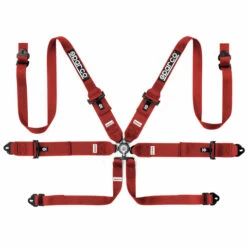 Sparco 6 Points Competition H-3+2 Harness - Steel Adjusters (FIA, Hans)