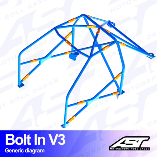 AST Rollcages V3 Bolt-In 6-Point Roll Cage For Seat Cordoba 6K2 - FIA 4 AST Rollcages V3 Bolt-In 6-Point Roll Cage For Seat Cordoba 6K2 - FIA - Image 2