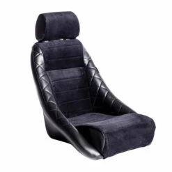 Corbeau Alpine Bucket Seat (Black Vinyl & Black Velvet - Large Size)