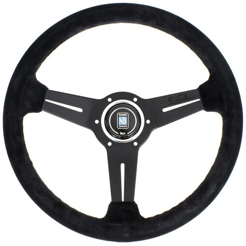 Nardi Classic ND33 Steering Wheel, Suede, Black Spokes, Black Stitching, 40 Mm Dish 3 Nardi Classic ND33 Steering Wheel, Suede, Black Spokes, Black Stitching, 40 Mm Dish
