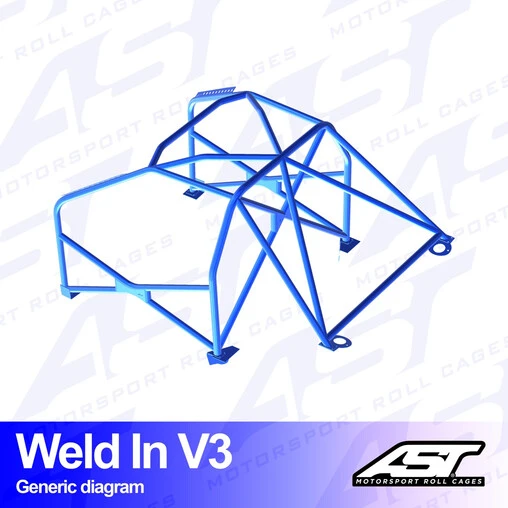 AST Rollcages V3 Weld-In 8-Point Roll Cage For Nissan 200SX S13 3 AST Rollcages V3 Weld-In 8-Point Roll Cage For Nissan 200SX S13