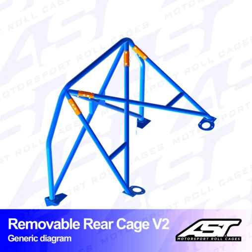 AST Rollcages V2 Removable Bolt-In Rear Roll Cage For Ford Fiesta MK3 - 3-Door 3 AST Rollcages V2 Removable Bolt-In Rear Roll Cage For Ford Fiesta MK3 - 3-Door