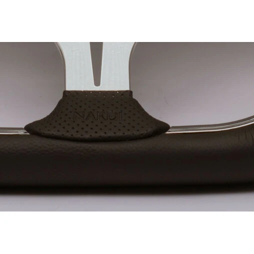 Nardi Kallista Steering Wheel, Black Leather, Chrome Spokes, Ø35 Cm 5 Nardi Kallista Steering Wheel, Black Leather, Chrome Spokes, Ø35 Cm - Image 3