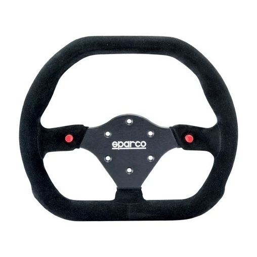 Sparco P310 Flat Steering Wheel, Black Suede, Black Spokes 3 Sparco P310 Flat Steering Wheel, Black Suede, Black Spokes