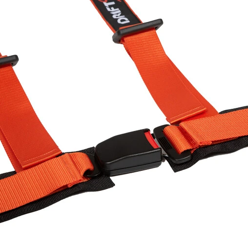 DriftShop 4 Point Harness 2" - Orange - Road Approved 4 DriftShop 4 Point Harness 2" - Orange - Road Approved - Image 2