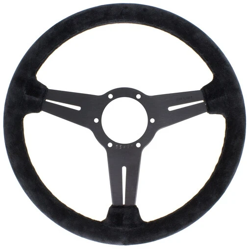 Nardi Classic ND33 Steering Wheel, Suede, Black Spokes, Black Stitching, 40 Mm Dish 4 Nardi Classic ND33 Steering Wheel, Suede, Black Spokes, Black Stitching, 40 Mm Dish - Image 2