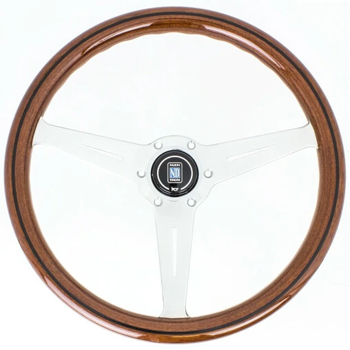 Nardi Classic ND36 Steering Wheel, Wood, Black Inlay, Chrome Spokes, 40 Mm Dish 3 Nardi Classic ND36 Steering Wheel, Wood, Black Inlay, Chrome Spokes, 40 Mm Dish