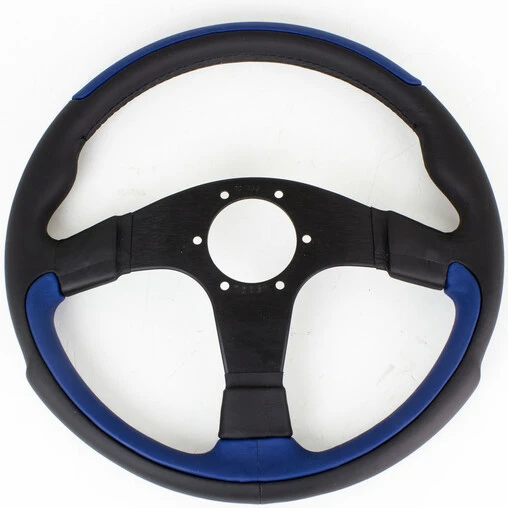 Nardi Leader Steering Wheel, Blue Leather, Black Spokes, Ø35 Cm 4 Nardi Leader Steering Wheel, Blue Leather, Black Spokes, Ø35 Cm - Image 2