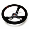 DriftShop Steering Wheel (90 Mm Dish), Black Suede, Black Spokes -The Country Road Shop large 2a3a5193