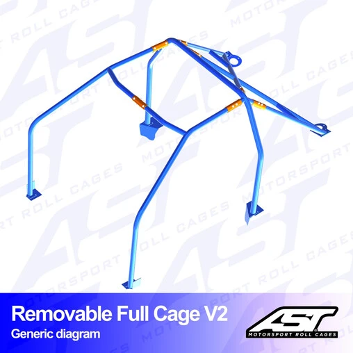 AST Rollcages V2 Removable Bolt-In 6-Point Roll Cage For Subaru Impreza GC 22B 4 AST Rollcages V2 Removable Bolt-In 6-Point Roll Cage For Subaru Impreza GC 22B - Image 2