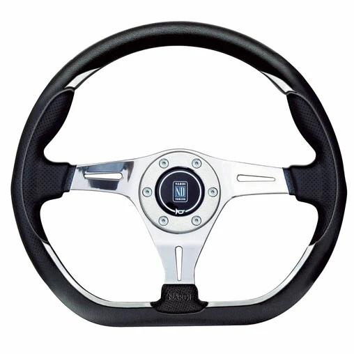Nardi Kallista Steering Wheel, Black Leather, Chrome Spokes, Ø35 Cm 3 Nardi Kallista Steering Wheel, Black Leather, Chrome Spokes, Ø35 Cm