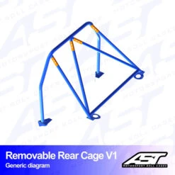 AST Rollcages V1 Removable Bolt-In Rear Roll Cage For Toyota MR-S