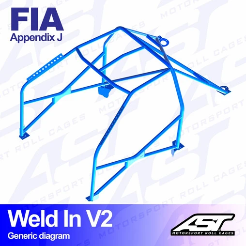 AST Rollcages V2 Weld-In 8-Point Roll Cage For Subaru Legacy BC - FIA 4 AST Rollcages V2 Weld-In 8-Point Roll Cage For Subaru Legacy BC - FIA - Image 2