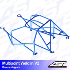 AST Rollcages V2 Weld-In 10-Point Roll Cage For Seat Leon 1P
