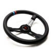 DriftShop Steering Wheel (70 Mm Dish), "M Power V2" Edition, Black Faux Leather