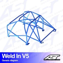 AST Rollcages V5 Weld-In 8-Point Roll Cage For BMW E36 Compact