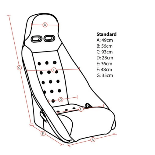 Corbeau GT8 Retro Bucket Seat (Black Vinyl & Black Fabric) 4 Corbeau GT8 Retro Bucket Seat (Black Vinyl & Black Fabric) - Image 2