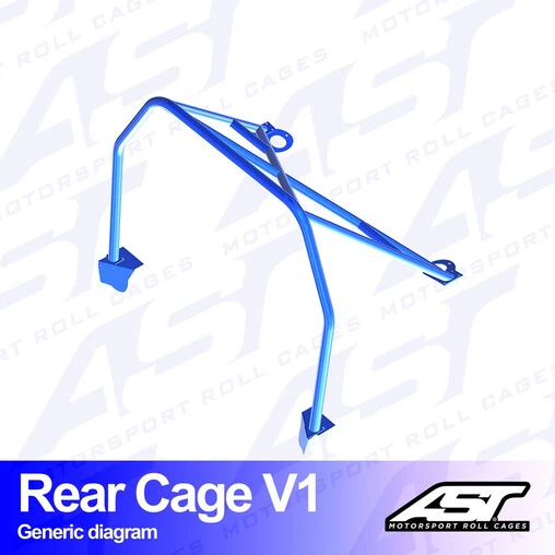 AST Rollcages V1 Bolt-In Rear Roll Cage For Toyota Yaris XP10 - 3-Door 4 AST Rollcages V1 Bolt-In Rear Roll Cage For Toyota Yaris XP10 - 3-Door - Image 2