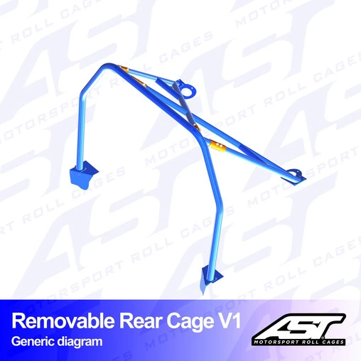 AST Rollcages V1 Removable Bolt-In Rear Roll Cage For Volvo 142 4 AST Rollcages V1 Removable Bolt-In Rear Roll Cage For Volvo 142 - Image 2