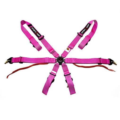 DriftShop 6-Point Harness - Pink - FIA 2023 3 DriftShop 6-Point Harness - Pink - FIA 2023
