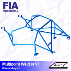 AST Rollcages V1 Weld-In 10-Point Roll Cage For Citroen AX - FIA