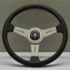 Nardi Classic ND34 Steering Wheel, Black Perforated Leather, Satin Spokes, Grey Stitching, 40 Mm Dish 2 Nardi Classic ND34 Steering Wheel, Black Perforated Leather, Satin Spokes, Grey Stitching, 40 Mm Dish -The Country Road Shop large 5f4b5927975be5d1698172907d09df07