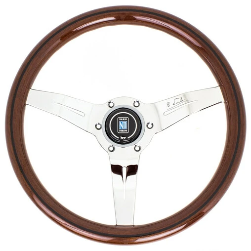 Nardi Deep Corn Steering Wheel, Wood, Chrome Spokes, 50 Mm Dish, Ø33 Cm 3 Nardi Deep Corn Steering Wheel, Wood, Chrome Spokes, 50 Mm Dish, Ø33 Cm