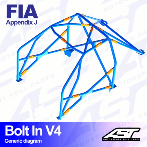 AST Rollcages V4 Bolt-In 6-Point Roll Cage For Honda Civic AG / AH / AF / AS - FIA 4 AST Rollcages V4 Bolt-In 6-Point Roll Cage For Honda Civic AG / AH / AF / AS - FIA - Image 2