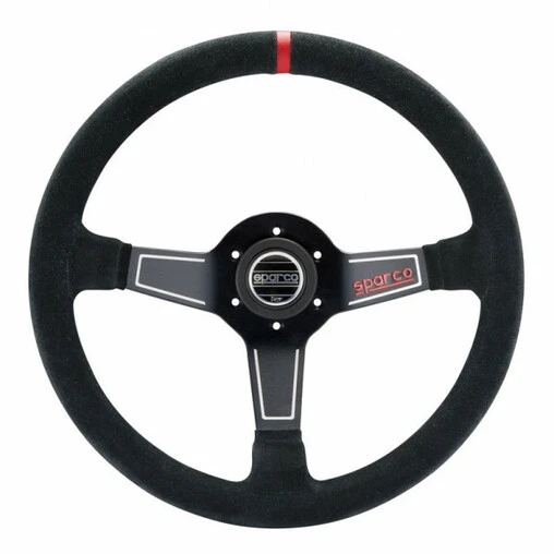 Sparco L575 Steering Wheel (63 Mm Dish), Black Suede, Black Spokes 3 Sparco L575 Steering Wheel (63 Mm Dish), Black Suede, Black Spokes
