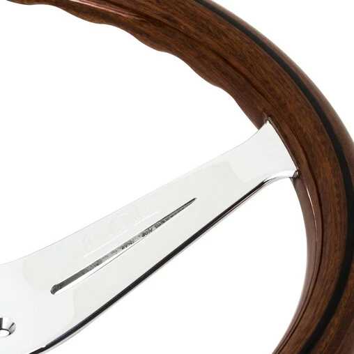 Nardi Deep Corn Steering Wheel, Wood, Chrome Spokes, 75 Mm Dish, Ø35 Cm 5 Nardi Deep Corn Steering Wheel, Wood, Chrome Spokes, 75 Mm Dish, Ø35 Cm - Image 3
