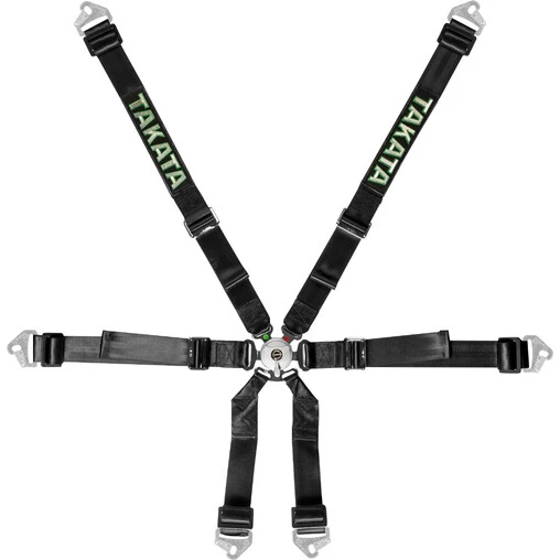Takata Race 6 - 6 Point FIA HANS Harness - Black 3 Takata Race 6 - 6 Point FIA HANS Harness - Black