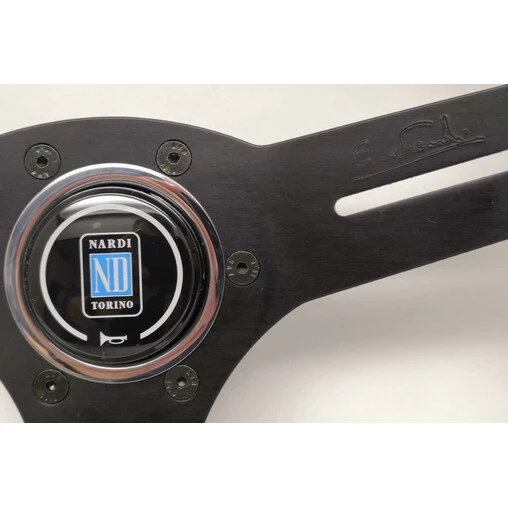 Nardi Competition Steering Wheel, Suede, Black Spokes, Red Stitching, 40 Mm Dish, Ø33 Cm 5 Nardi Competition Steering Wheel, Suede, Black Spokes, Red Stitching, 40 Mm Dish, Ø33 Cm - Image 3