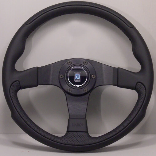 Nardi Leader Steering Wheel, Black Leather, Black Spokes, Ø35 Cm 3 Nardi Leader Steering Wheel, Black Leather, Black Spokes, Ø35 Cm