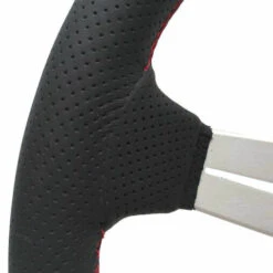 Nardi Deep Corn Steering Wheel, Black Perforated Leather, Satin Spokes, Red Stitching, 75 Mm Dish, Ø35 Cm -The Country Road Shop large N Deep Corn 6069.35.1093 02