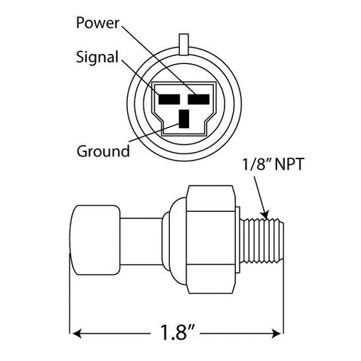 Oil Pressure Sensor For ProSport Evo & JDM Gauges 4 Oil Pressure Sensor For ProSport Evo & JDM Gauges - Image 2