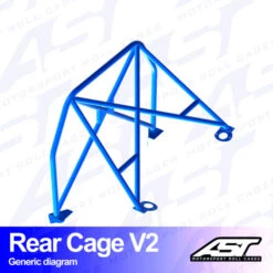AST Rollcages V2 Bolt-In Rear Roll Cage For Fiat 500 Abarth
