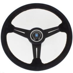 Nardi Classic ND34 Steering Wheel, Suede, Black Spokes, Black Stitching, 40 Mm Dish