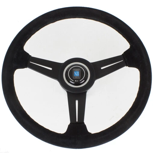 Nardi Classic ND34 Steering Wheel, Suede, Black Spokes, Black Stitching, 40 Mm Dish 3 Nardi Classic ND34 Steering Wheel, Suede, Black Spokes, Black Stitching, 40 Mm Dish