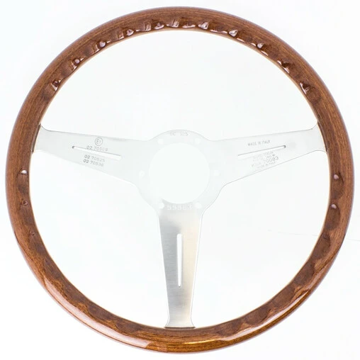 Nardi Classic ND36 Steering Wheel, Wood, Black Inlay, Chrome Spokes, 40 Mm Dish 4 Nardi Classic ND36 Steering Wheel, Wood, Black Inlay, Chrome Spokes, 40 Mm Dish - Image 2