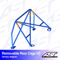 AST Rollcages V2 Removable Bolt-In Rear Roll Cage For Nissan 350Z