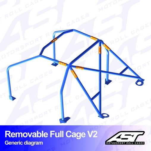 AST Rollcages V2 Removable Bolt-In 6-Point Roll Cage For Subaru Impreza GC 22B 3 AST Rollcages V2 Removable Bolt-In 6-Point Roll Cage For Subaru Impreza GC 22B