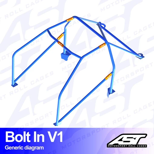 AST Rollcages V1 Bolt-In 6-Point Roll Cage For Renault Megane 2 - FIA 4 AST Rollcages V1 Bolt-In 6-Point Roll Cage For Renault Megane 2 - FIA - Image 2