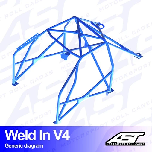 AST Rollcages V4 Weld-In 8-Point Roll Cage For Honda Civic EJ2 2-Door Coupe 4 AST Rollcages V4 Weld-In 8-Point Roll Cage For Honda Civic EJ2 2-Door Coupe - Image 2