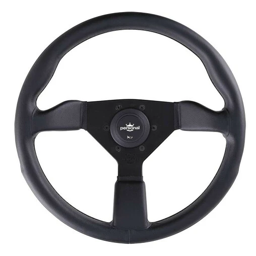Personal Grinta Steering Wheel - 350 Mm - Black Leather, Black Spokes 3 Personal Grinta Steering Wheel - 350 Mm - Black Leather, Black Spokes