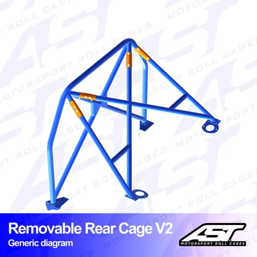 AST Rollcages V2 Removable Bolt-In Rear Roll Cage For BMW E30 Coupe, 4WD 3 AST Rollcages V2 Removable Bolt-In Rear Roll Cage For BMW E30 Coupe, 4WD