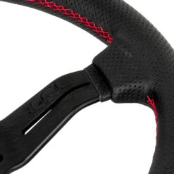 Nardi Deep Corn Steering Wheel, Black Perforated Leather, Black Spokes, Red Stitching, 50 Mm Dish, Ø33 Cm -The Country Road Shop large c4a8ecc55d6b42b4cbff96b2cdecc6d8