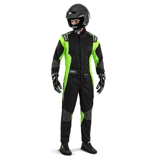 Sparco Futura Eco-Friendly Racing Suit, Black & Green (FIA 8856-2018) 7 Sparco Futura Eco-Friendly Racing Suit, Black & Green (FIA 8856-2018) - Image 5