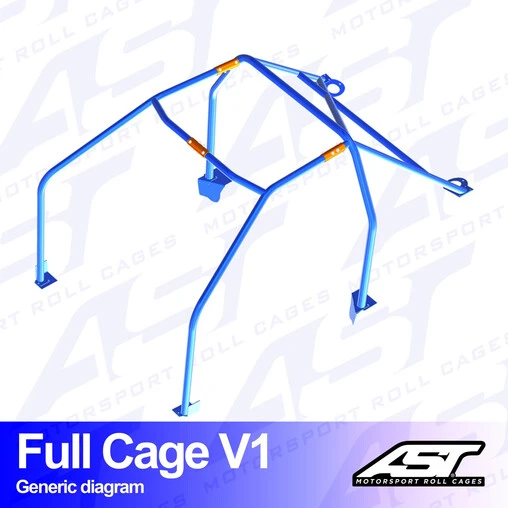 AST Rollcages V1 Bolt-In 6-Point Roll Cage For VW Golf 4 3-Door, FWD 4 AST Rollcages V1 Bolt-In 6-Point Roll Cage For VW Golf 4 3-Door, FWD - Image 2